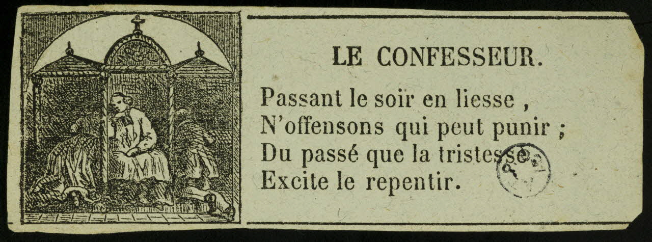 estampe LE CONFESSEUR. 1901.1.27 Photo