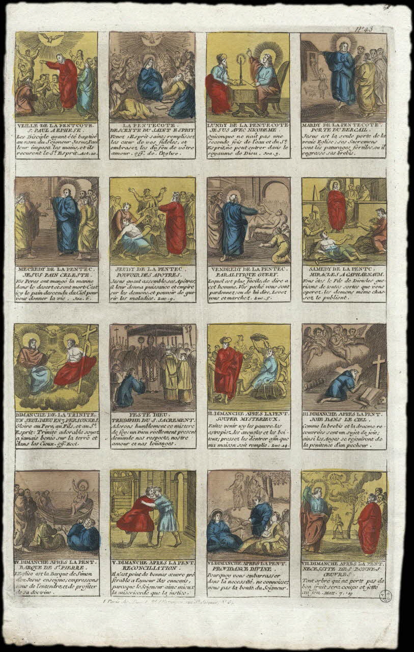 Basset. Paris imagerie ancienne Semaine de la Pentecôte Paris 1805-1849 1952.87.46 Photo