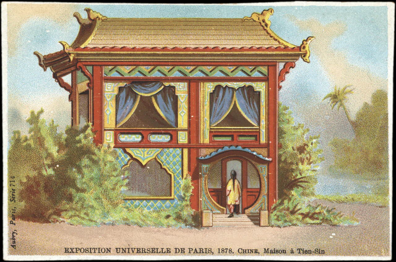 P. Aubry carte réclame chromo Paris 1878 1995.1.2371.2 Photo