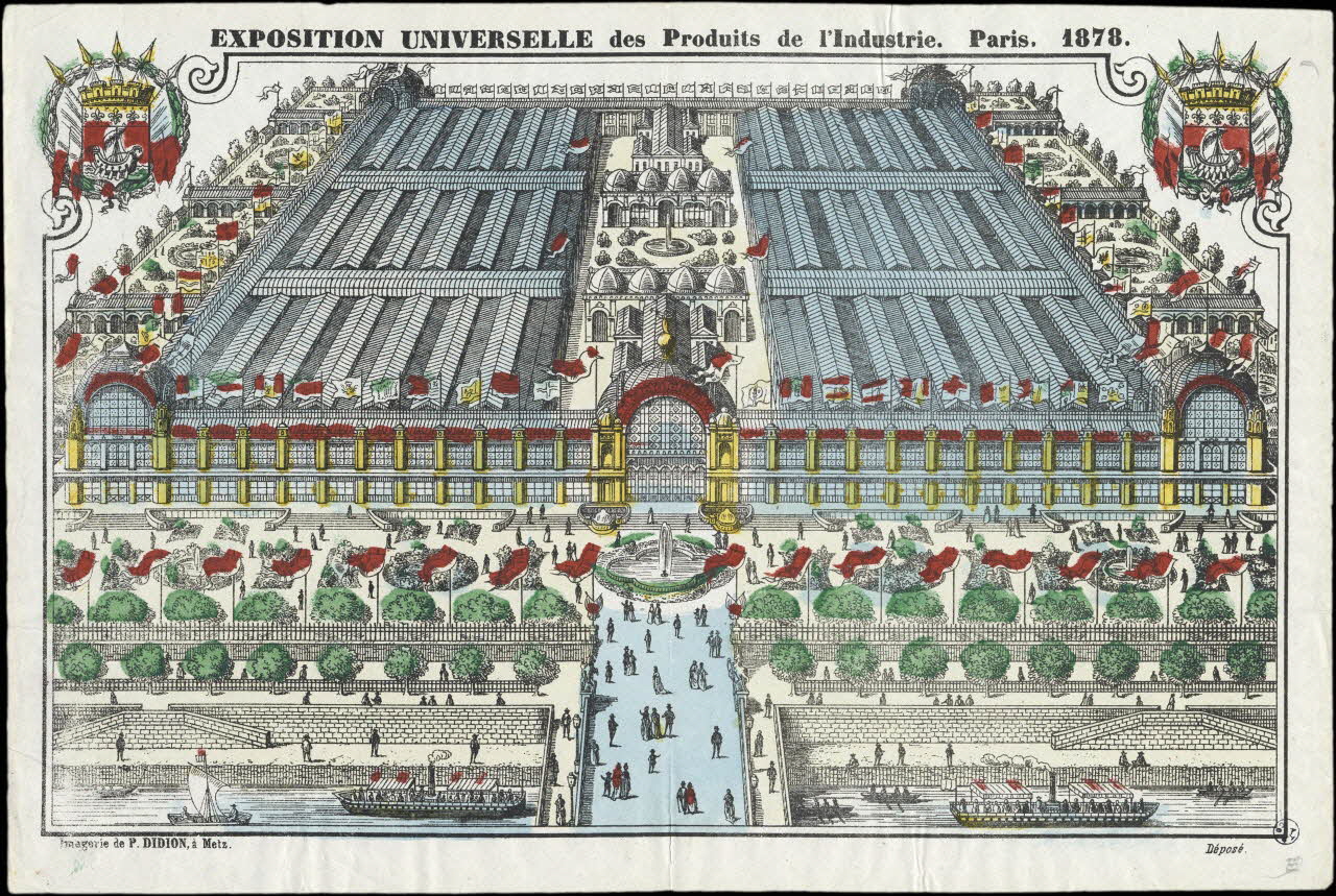 Paulin Didion estampe EXPOSITION UNIVERSELLE des Produits de l'Industrie. Paris, 1878. Metz 1878 1950.39.1263 Photo