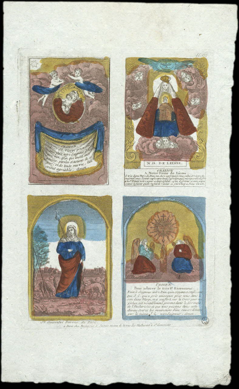 Basset. Paris imagerie ancienne Diverses scènes religieuses Paris 1750-1792 1952.87.69 Photo