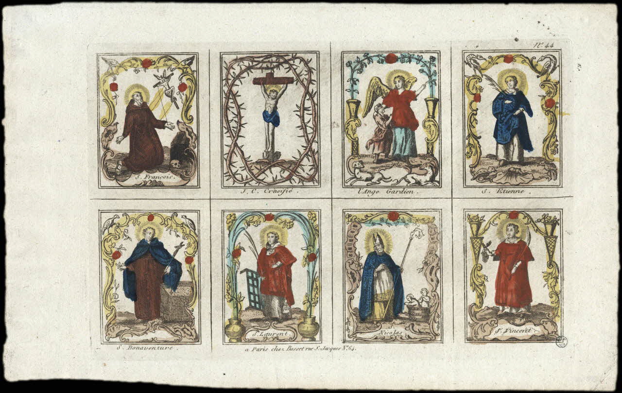 Basset. Paris imagerie ancienne Saints et Jésus Paris 1805-1849 1952.87.73 Photo