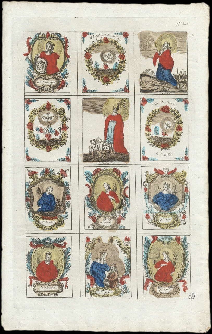 imagerie ancienne Saints et Saintes 1952.87.77 Photo