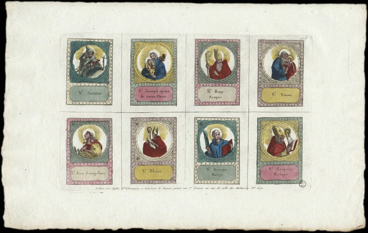 Basset. Paris imagerie ancienne Saints Paris 1750-1805 1952.87.82 Photo