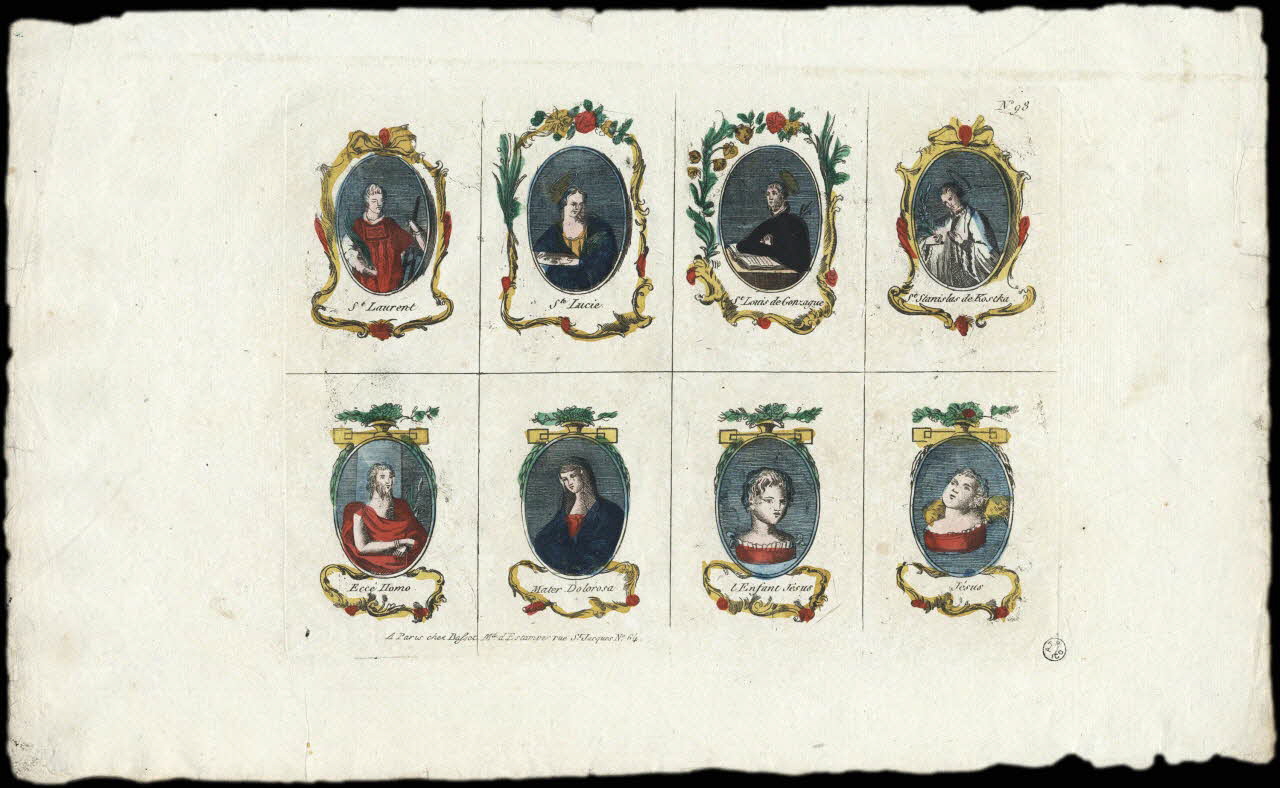 Basset. Paris imagerie ancienne Sainte Vierge, Jésus et Saints Paris 1805-1849 1952.87.85 Photo