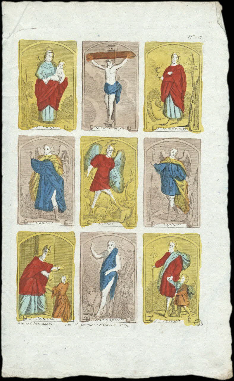 Basset. Paris imagerie ancienne Scènes religieuses diverses Paris 1750-1805 1952.87.89 Photo