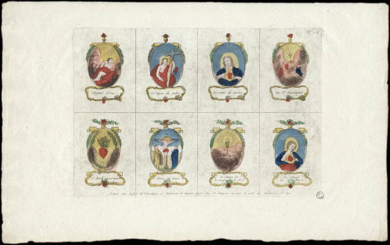 Basset. Paris imagerie ancienne Diverses scènes religieuses Paris 1750-1805 1952.87.96 Photo