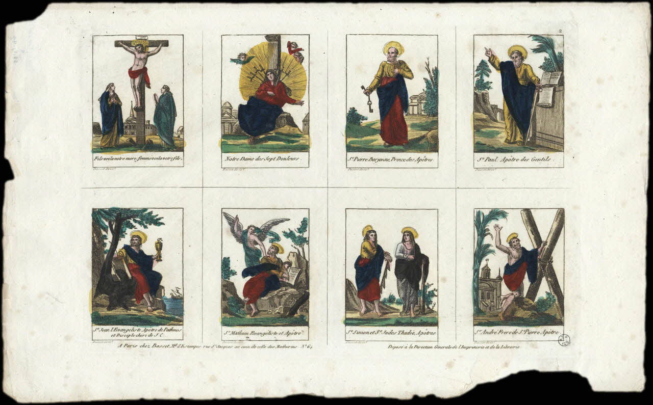Basset. Paris imagerie ancienne Diverses scènes religieuses Paris 1805-1849 1952.87.99 Photo