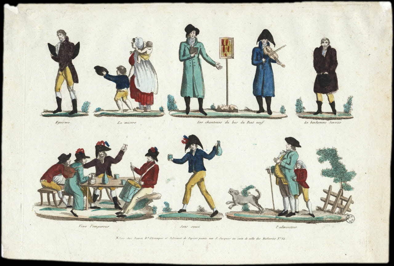 Basset. Paris imagerie ancienne Scènes diverses Paris 1805-1815 1953.12.112 Photo