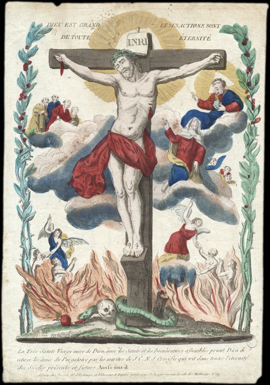 Basset. Paris estampe DIEU EST GRAND ET SES ACTIONS SONT  DE TOUTE ÉTERNITÉ Paris 1805-1849 1972.21.5 Photo