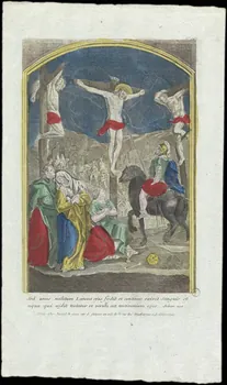 Basset. Paris imagerie ancienne Scène de Crucifixion. Paris 1750-1785 1972.21.7  Photo
