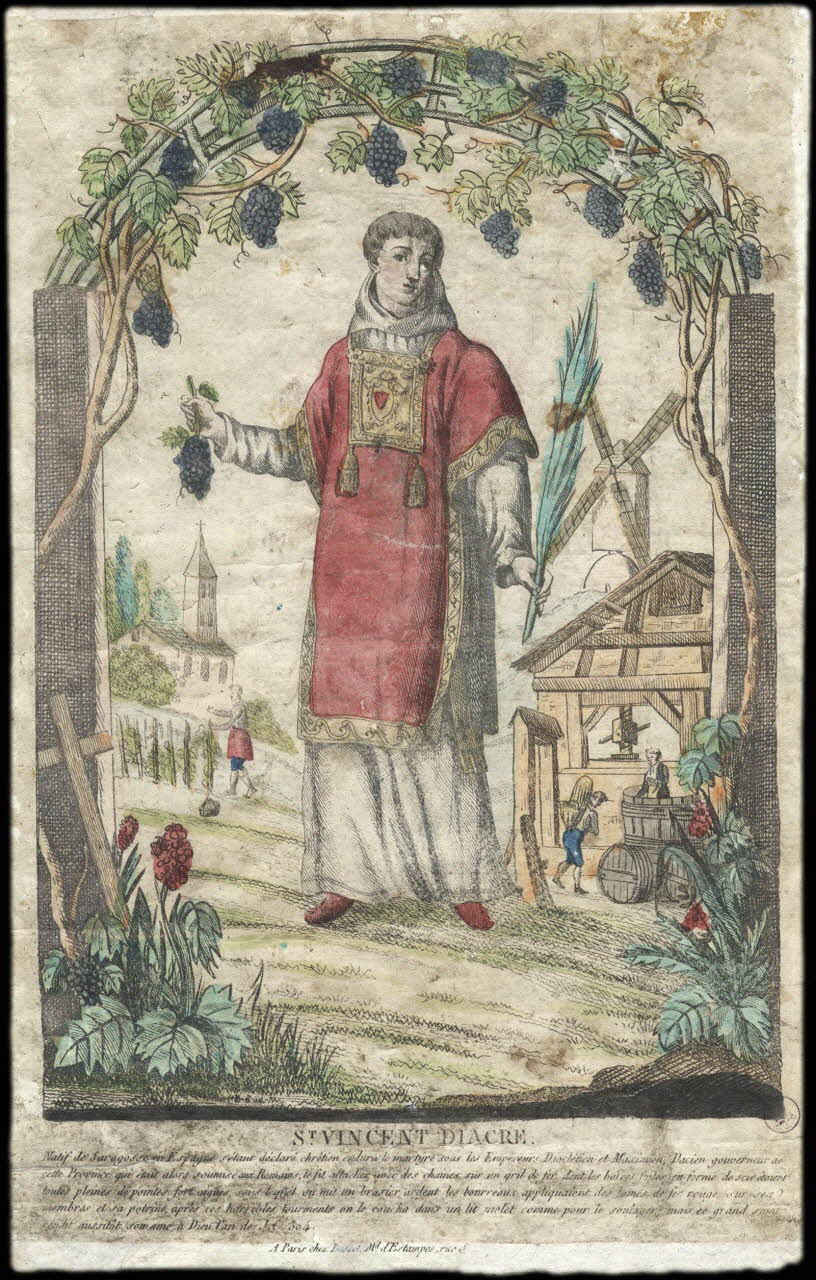 imagerie ancienne St. VINCENT DIACRE. 1973.53.20 Photo