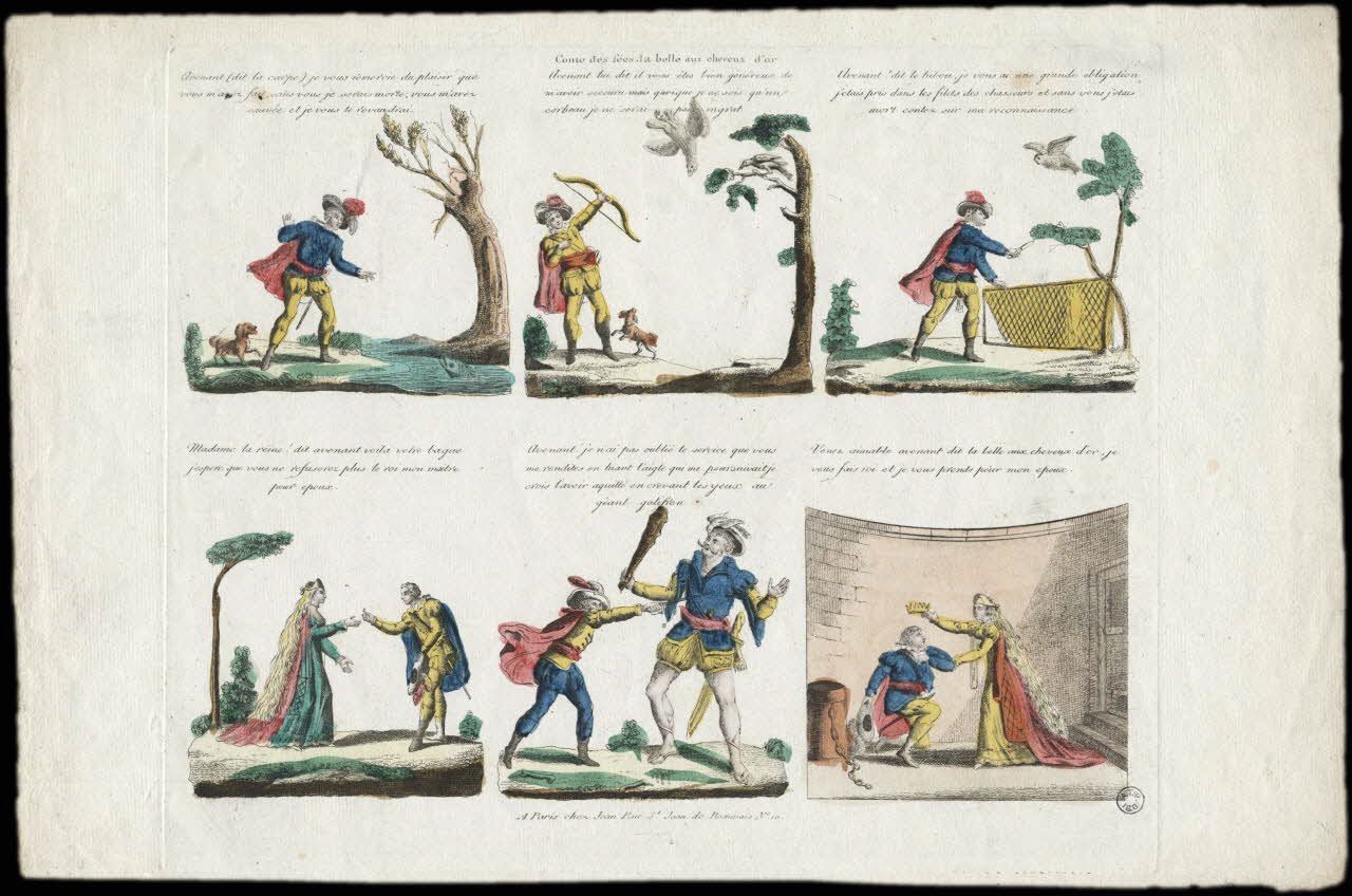 Jean imagerie ancienne Conte de fées, la belle aux cheveux d'or Paris 1802-1846 1948.18.145 Photo