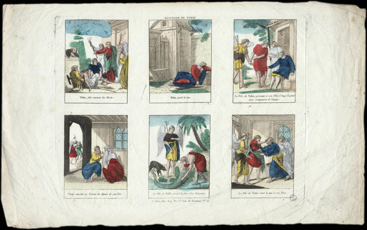 Jean imagerie ancienne HISTOIRE DE TOBIE Paris 1802-1846 1953.12.126 Photo