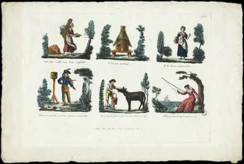 Jean imagerie ancienne Scènes diverses illustrant des dictons Paris 1802-1846 1953.12.128 Photo