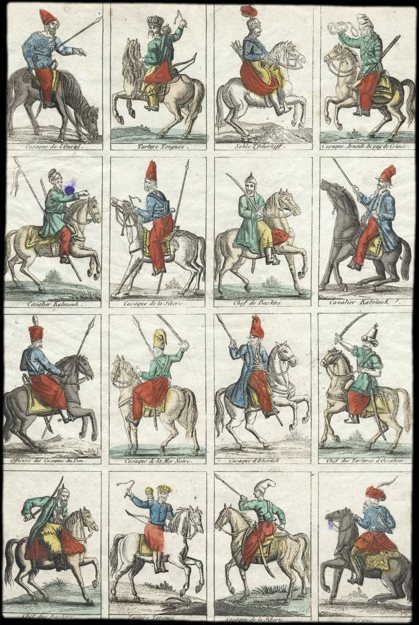 imagerie ancienne Cavaliers d'Asie centrale 1955.57.83 Photo