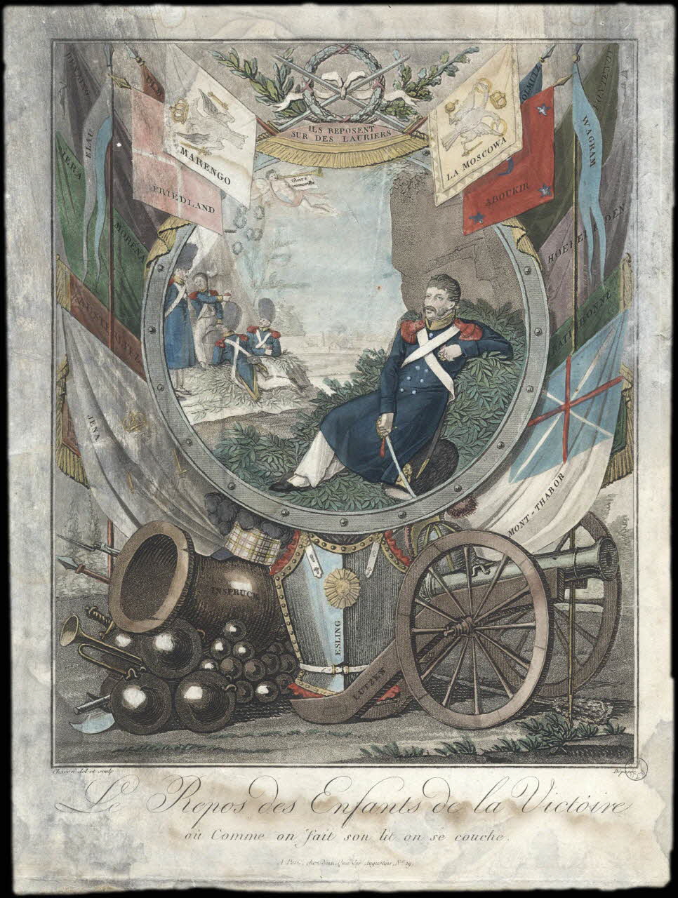 Charon ; Jean Auguste estampe Le Repos des Enfants de la Victoire Paris 1817-1821 1973.53.2 Photo