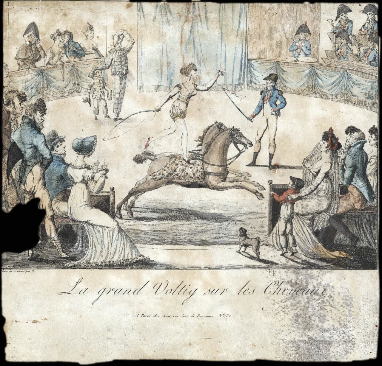 Jean estampe La grand Voltig sur les Cheveaux Paris 1792-1797 1956.82.1 Photo