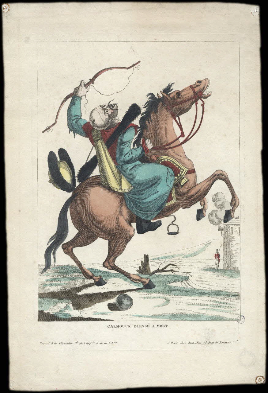 Jean Jean-Baptiste imagerie ancienne CALMOUCK BLESSÉ A MORT Paris 1792-1797 1943.16.76 Photo