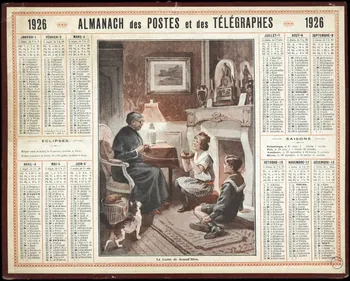 Beuzon Jean Louis calendrier 1926 - ALMANACH des POSTES et des TELEGRAPHES - 1926  Le Conte de Grand'Mère. 1926 1993.2.526  Photo