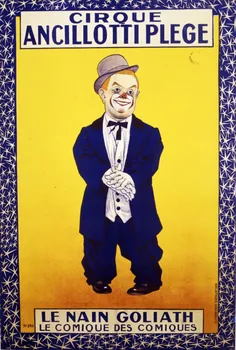 affiche CIRQUE  ANCILLOTTI PLEGE  LE NAIN GOLIATH  LE COMIQUE DES COMIQUES 1955.46.67 Photo