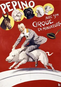 affiche PEPINO  AVEC SON  CIRQUE  EN MINIATURE 1969.6.14 Photo