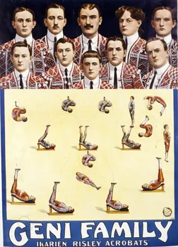 affiche GENI FAMILY  IKARIEN RISLEY ACROBATS 1969.6.28  Photo