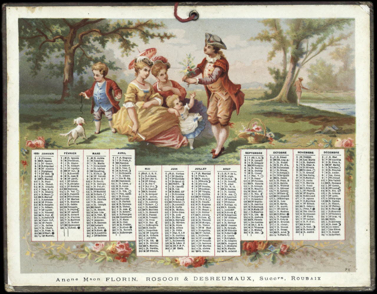 P.V. ; Rosoor et Desreumaux estampe Ancne Mson FLORIN. ROSOOR & DESMEURAUX 1881 1993.2.309 Photo