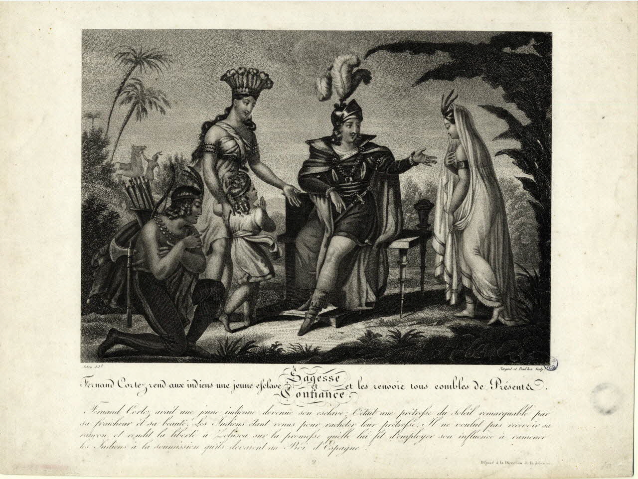 Aubry Louis François ; Nargeot Jean Denis ; Pierre-Paul Prud'hon estampe Sagesse  et  Confiance 1815-1825 1943.16.41 Photo