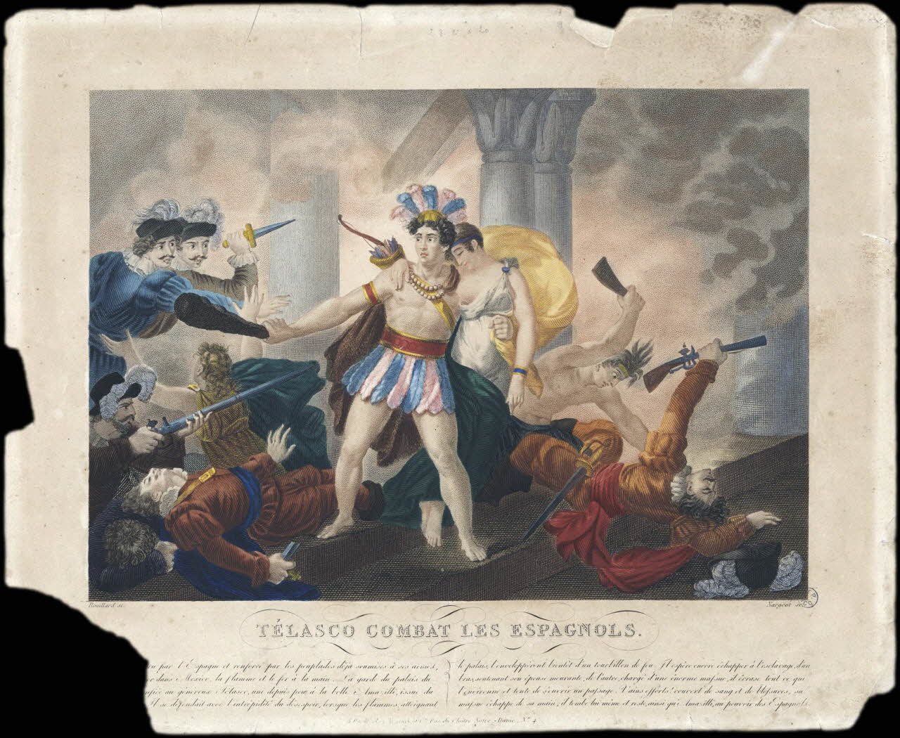 Nargeot Jean Denis ; Rouillard Sébastien ; Tessari et Cie (é estampe TELASCO COMBAT LES ESPAGNOLS. Paris 1815-1825 1943.16.40 Photo