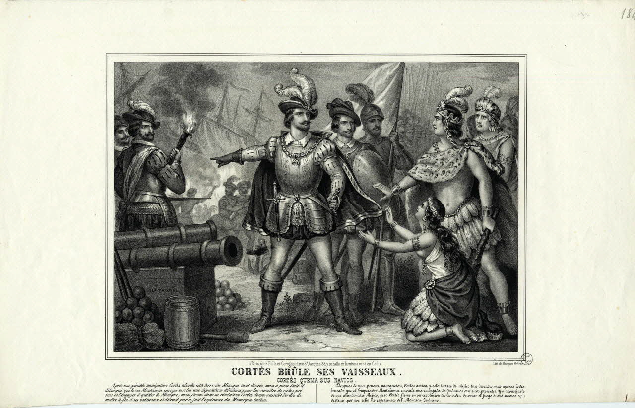 Becquet ; François Bulla ; Cereghetti estampe CORTES BRULE SES VAISSEAUX. Paris 1848 1955.57.169 Photo