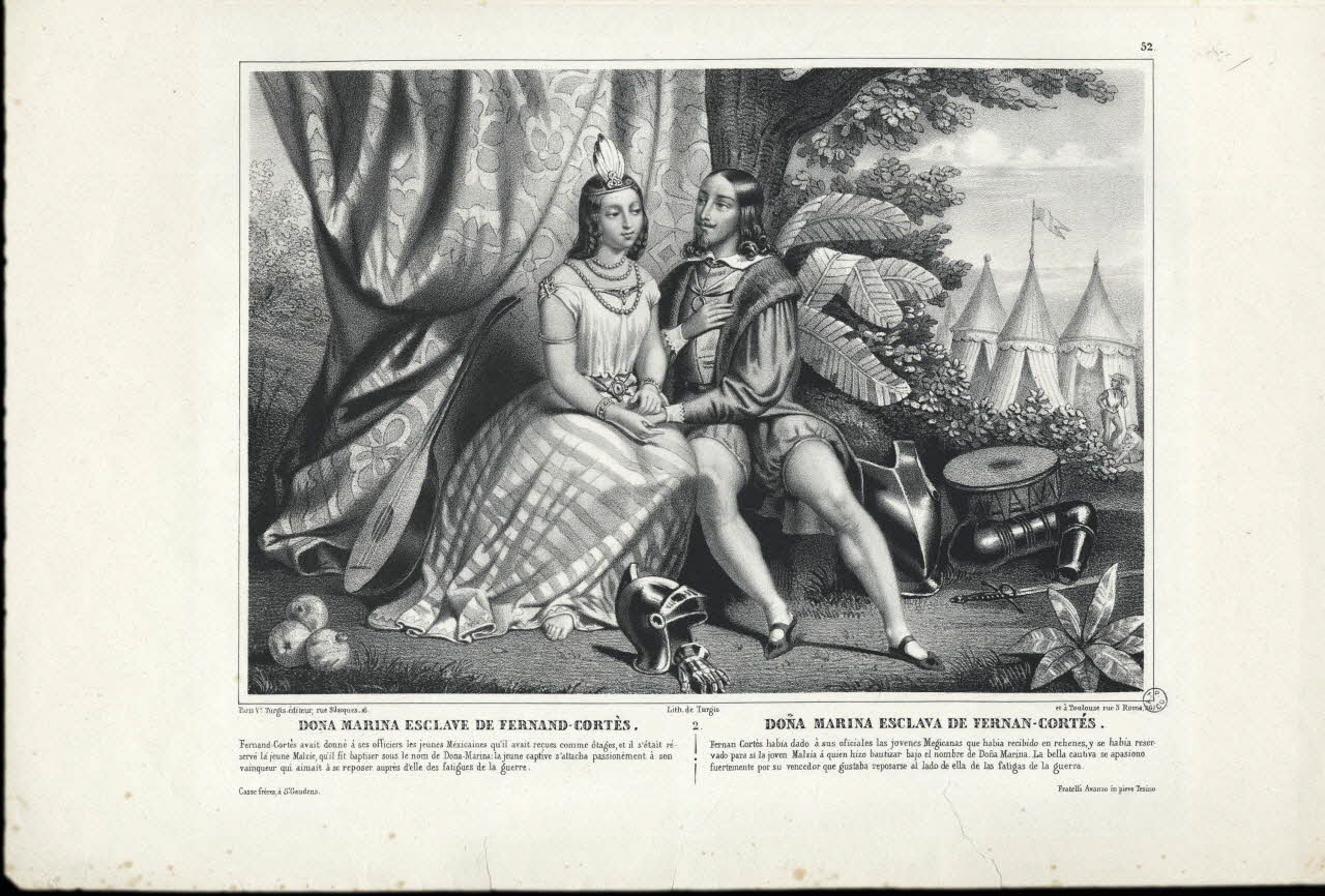 Turgis estampe DONA MARINA ESCLAVE DE FERNAND-CORTES. Paris 1845 1955.57.172 Photo