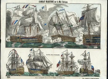 Charles-Eugène Glémarec ; Jean-Baptiste Gros à registres (2) COMBAT MARITIME sur la Mer Baltique. Paris 1858-1860 1953.86.1224 Photo