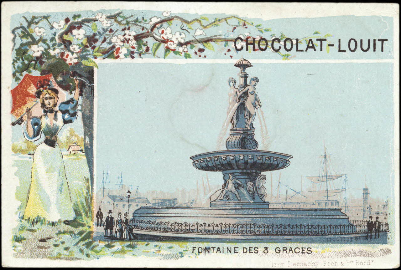 Demachy, Pech et Compagnie carte réclame chromo Paris 1870 1996.40.752.1 Photo