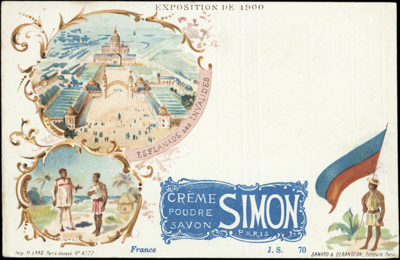 Imprimerie H. Laas ; Sanard et Derangeon carte réclame chromo Paris 1878-1905 1996.40.994.1 Photo