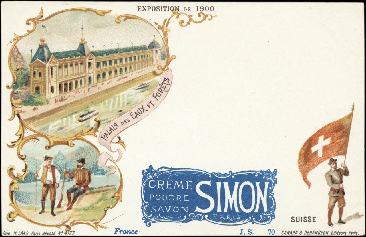 Imprimerie H. Laas ; Sanard et Derangeon carte réclame chromo Paris 1878-1905 1996.40.994.5 Photo