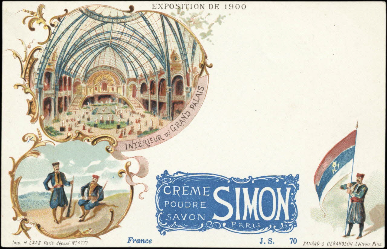 Imprimerie H. Laas ; Sanard et Derangeon carte réclame chromo Paris 1878-1905 1996.40.994.3 Photo