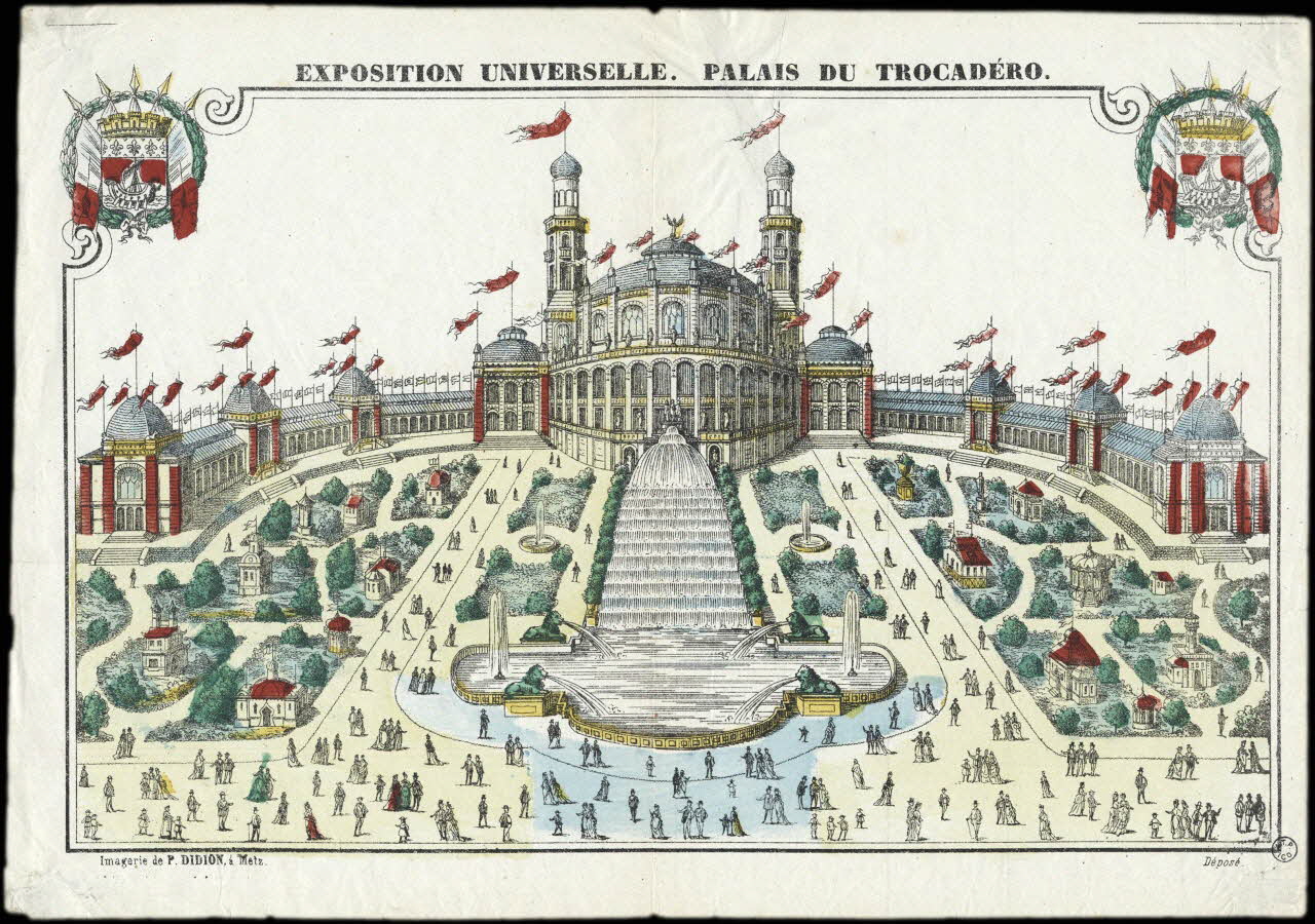 Paulin Didion estampe EXPOSITION UNIVERSELLE. PALAIS DU TROCADERO. Metz 1878 1953.86.4785 Photo