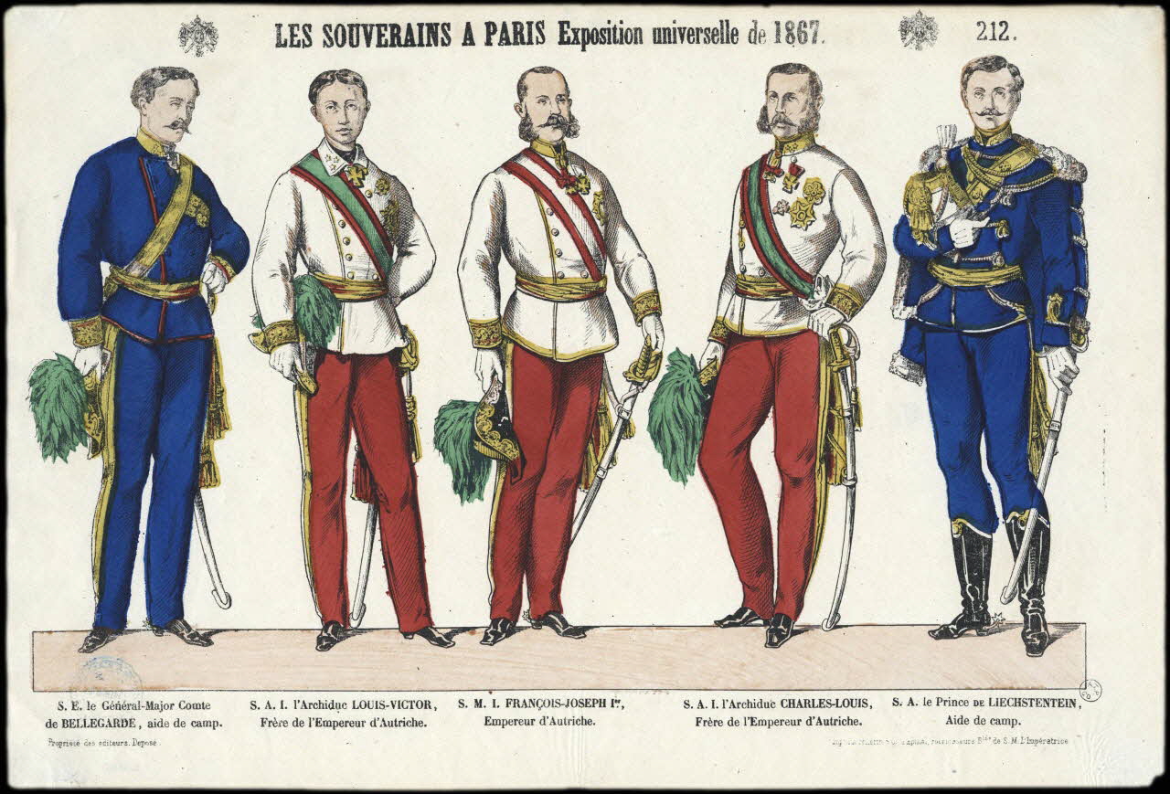 Pellerin estampe LES SOUVERAINS A PARIS Exposition universelle de 1867. Lorraine, France 1866 1953.86.812 Photo