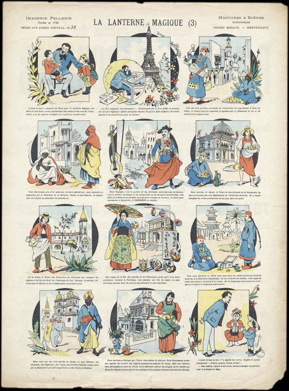 Lamouche ; Pellerin à compartiments (3 x 4) LA LANTERNE MAGIQUE (3) Lorraine, France 1891 1998.37.15 Photo