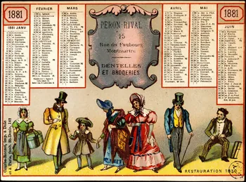 carte réclame chromo Paris 1881 1942.26.237  Photo