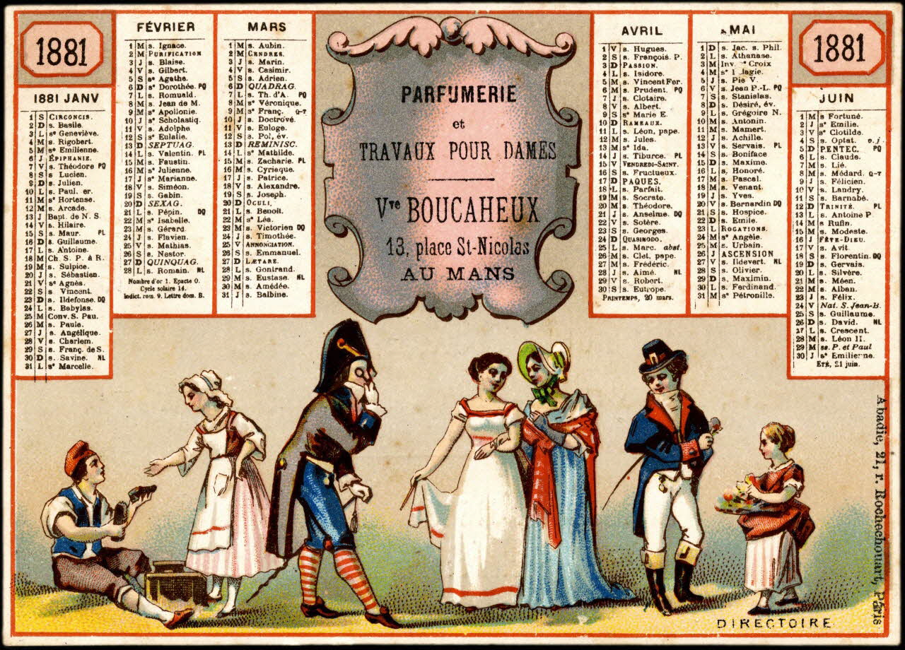 Abadie carte réclame chromo Paris 1881 1993.2.555 Photo