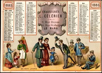 carte réclame chromo Paris 1883 1993.2.556 Photo