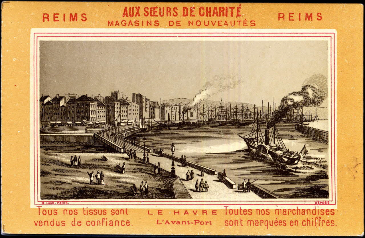 Imprimerie H. Laas carte réclame chromo Paris 1878-1905 1995.1.996.14 Photo