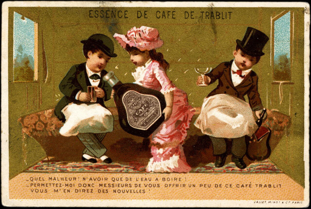 Vallet-Minot et Cie carte réclame ESSENCE DE CAFE DE TRABLIT Paris 1881-1884 1998.77.63.1 Photo
