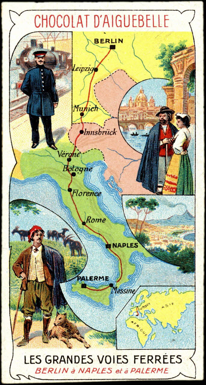 Edition de la Chocolaterie d'Aiguebelle carte réclame chromo 1900-1919 1996.40.395.2 Photo