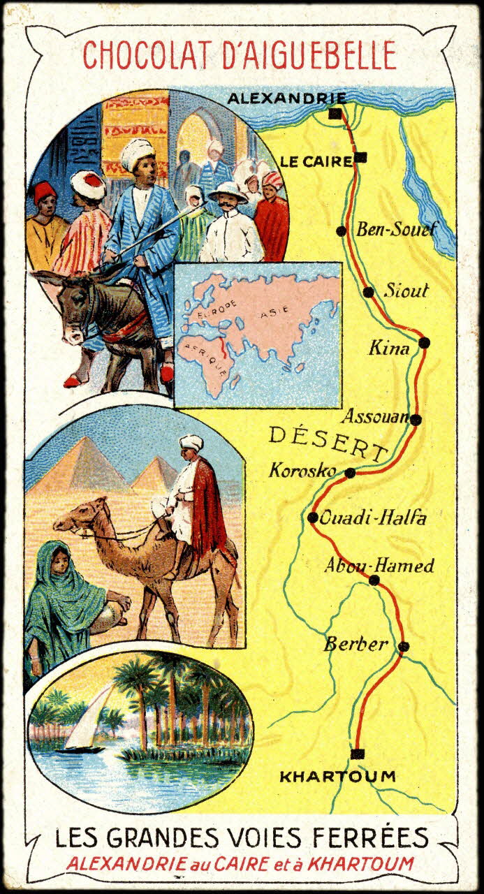 Edition de la Chocolaterie d'Aiguebelle carte réclame chromo 1900-1919 1996.40.395.1 Photo