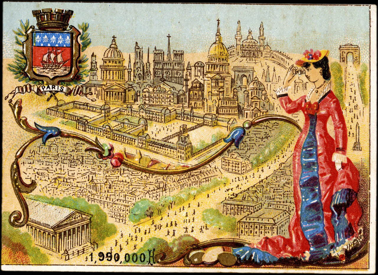 carte réclame chromo Paris 1870-1880 1996.40.1071.12 Photo