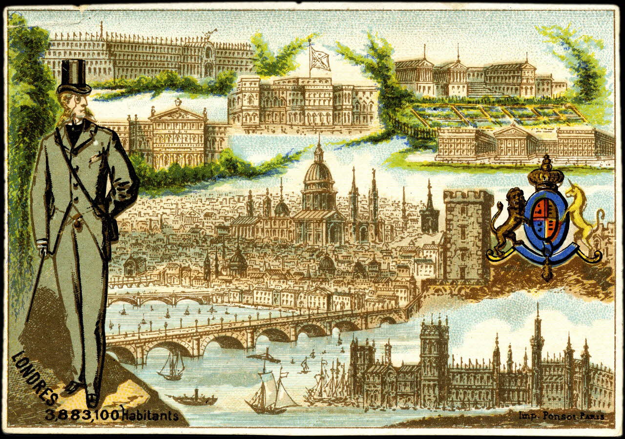 Ponsot carte réclame chromo Paris 1870-1880 1996.40.1071.9 Photo