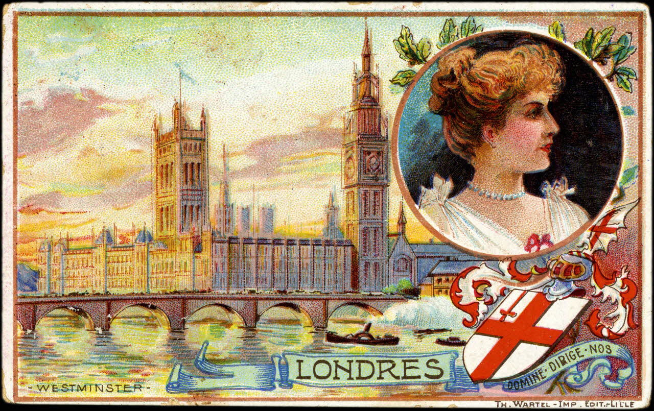 Th. Wartel carte réclame chromo Lille 1890-1920 1996.40.1215.3 Photo